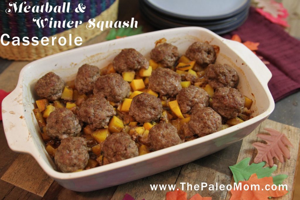 Meatball and Winter Squash Casserole