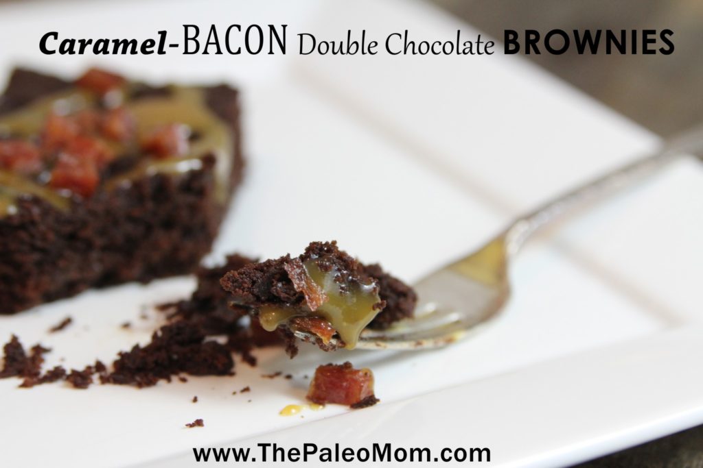 Caramel Bacon Double Chocolate Brownies